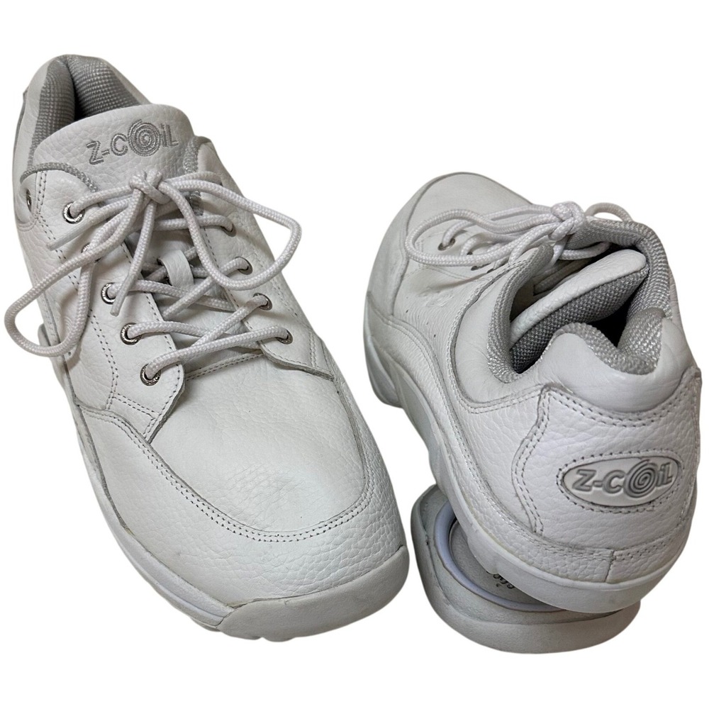 Z-Coil Freedom White Leather Walking Shoes Mens 12 Orthopedic Pain Relief Spring
